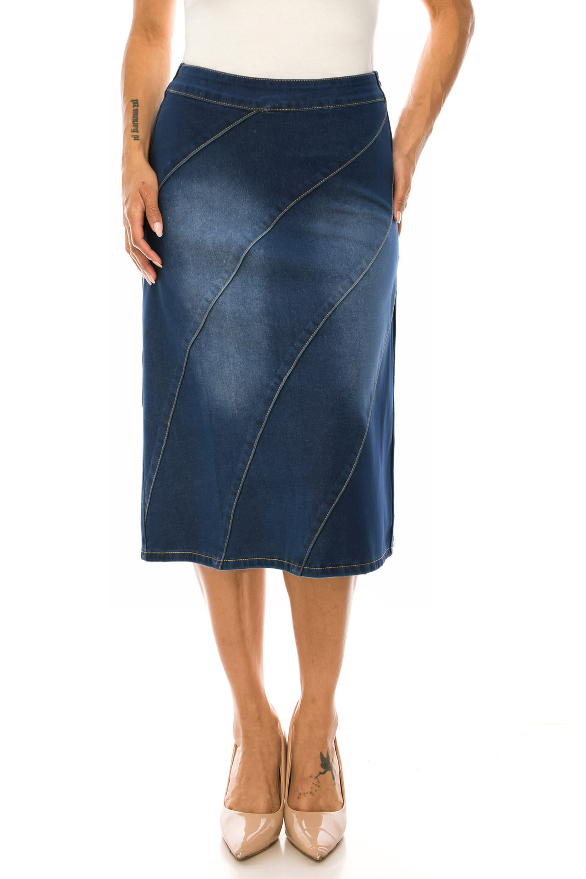 Denim Skirt Plus Size