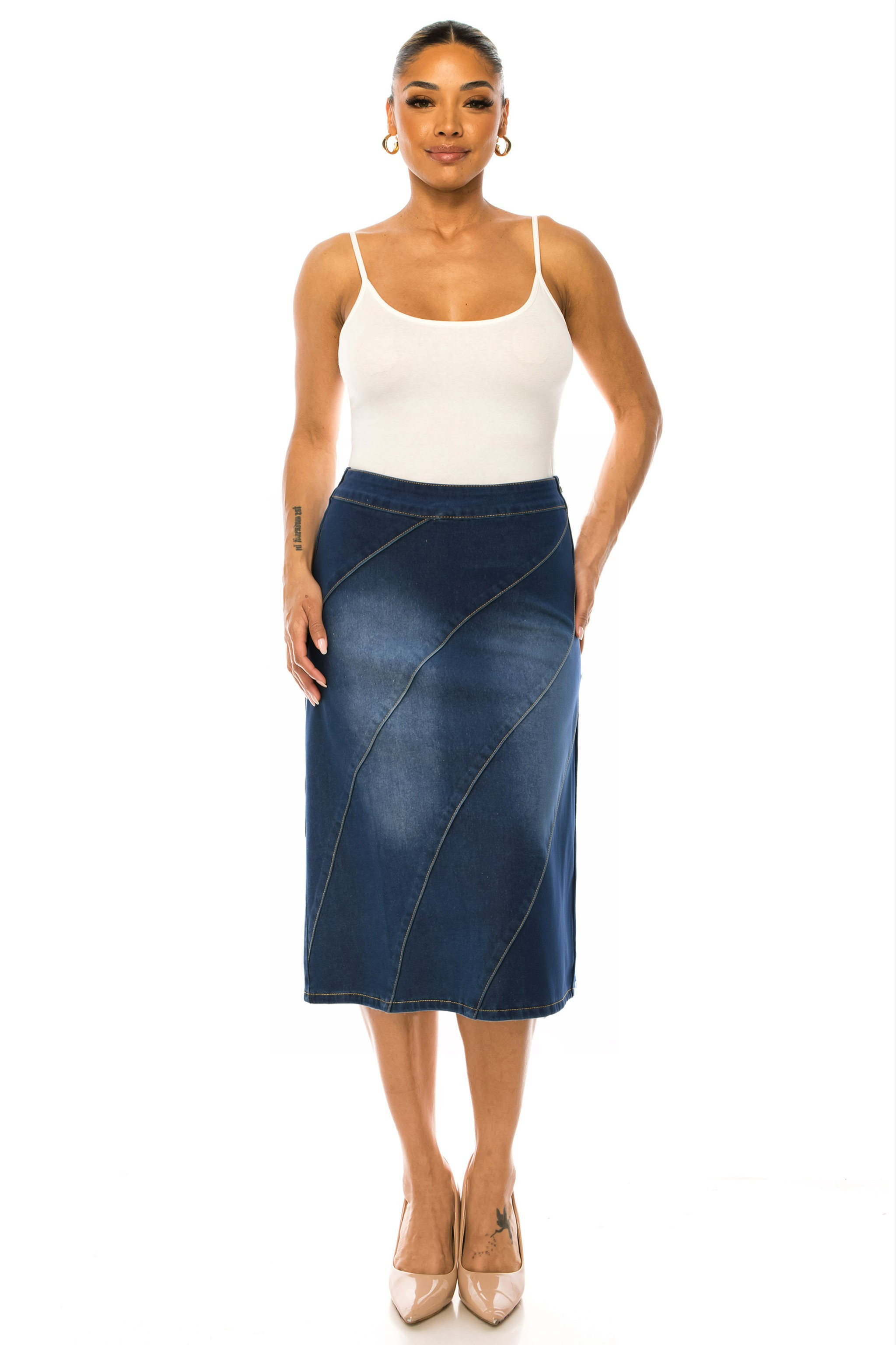 Denim Skirt Plus Size